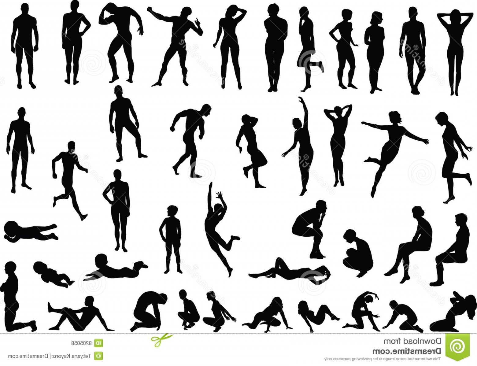 Body Silhouette Vector at Vectorified.com | Collection of Body ...