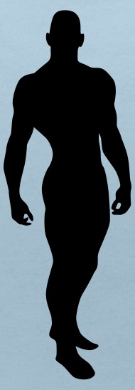 Man Body Silhouette Vector Design Baby Bib Spreadshirt 190x548 Man Body Silhouette Vector Design Baby Bib Spreadshirt