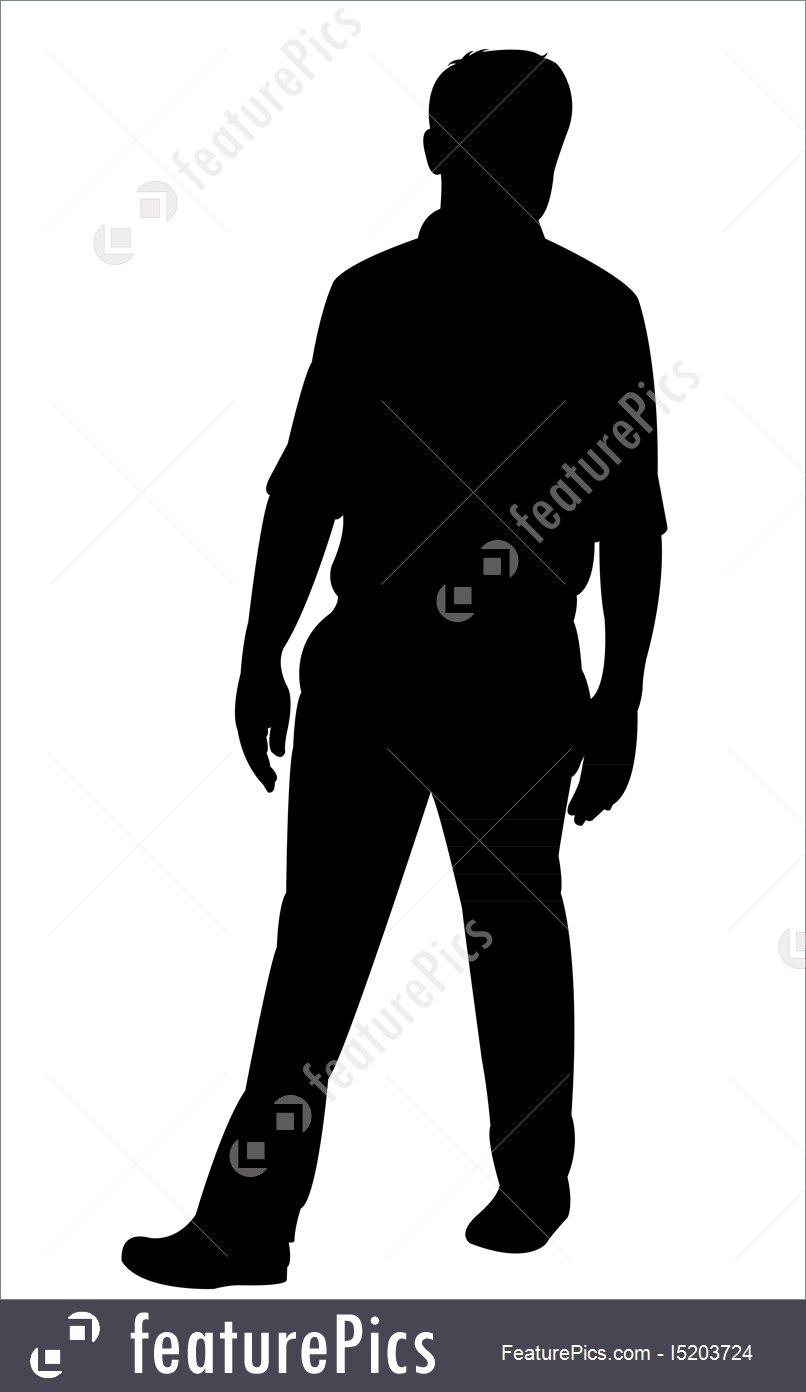 A Man Body Silhouette Vector 806x1392 A Man Body Silhouette Vector
