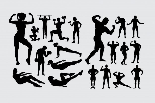 Fitness And Body Building Male And Female People Sport Silhouette 626x416 Fitness And Body Building Male And Female People Sport Silhouette