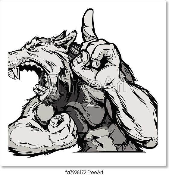 Free Art Print Of Wolf Mascot Body Vector Cartoon Cartoon Vector 561x581 Free Art Print Of Wolf Mascot Body Vector Cartoon Cartoon Vector