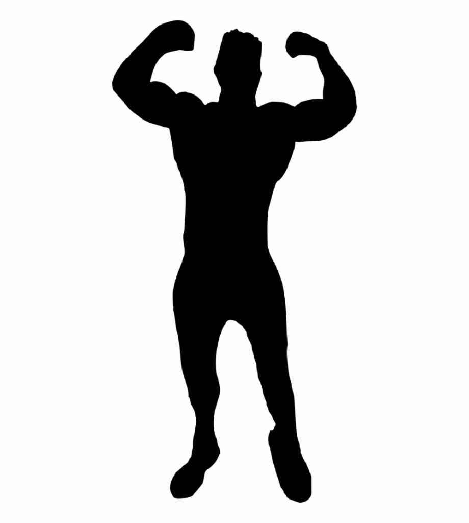 920x1024 Muscle Man Bodybuilder Silhouette
