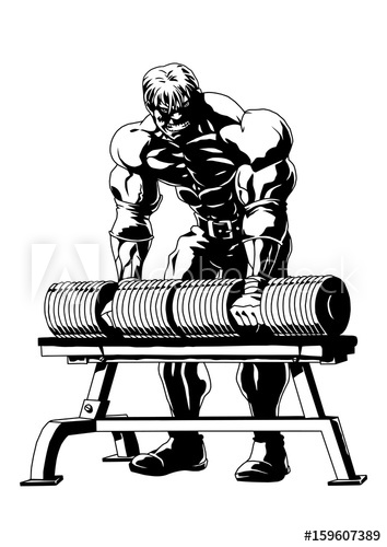 354x500 Strong Muscular Bodybuilder,vector,illustration,logo,ink,black