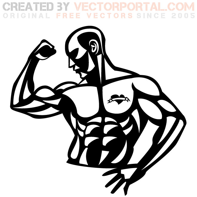 660x660 Bodybuilder Vector Graphics