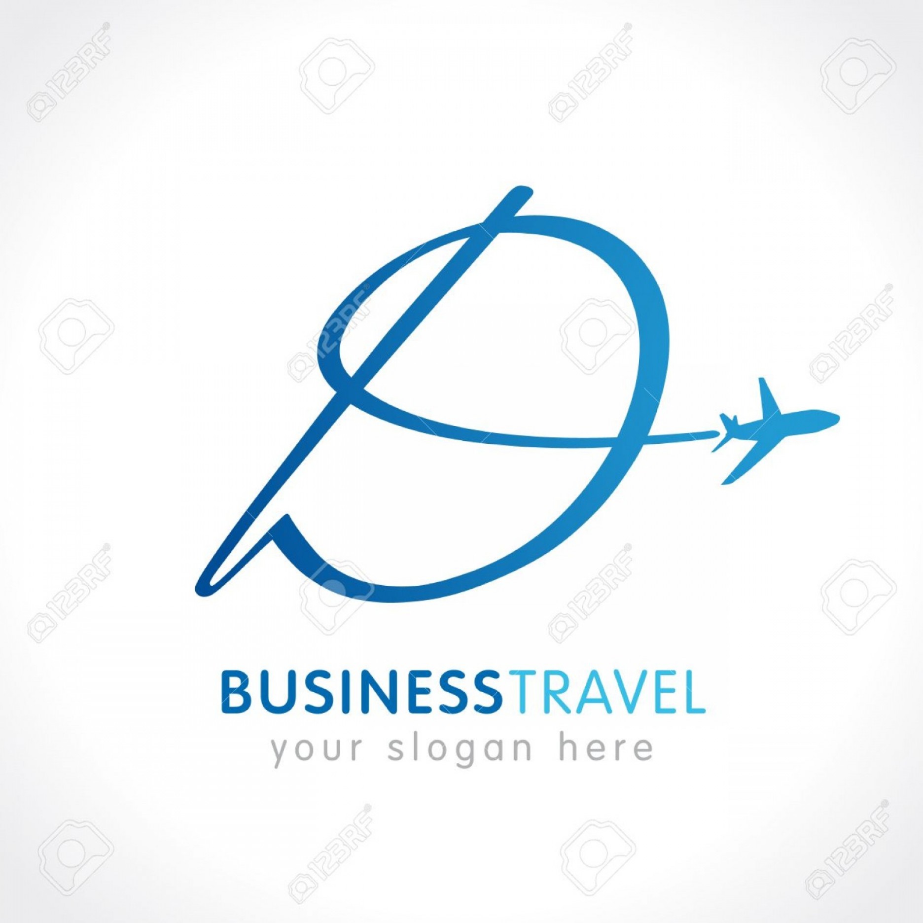 1872x1872 Photostock Vector D Business Travel Company Logo Airline Business