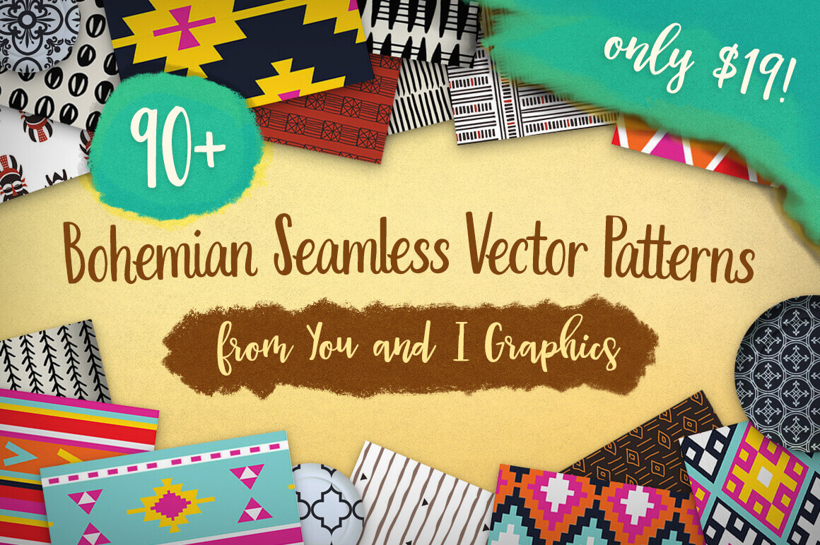 1160x772 Bohemian Seamless Vector Patterns From You And I Graphics