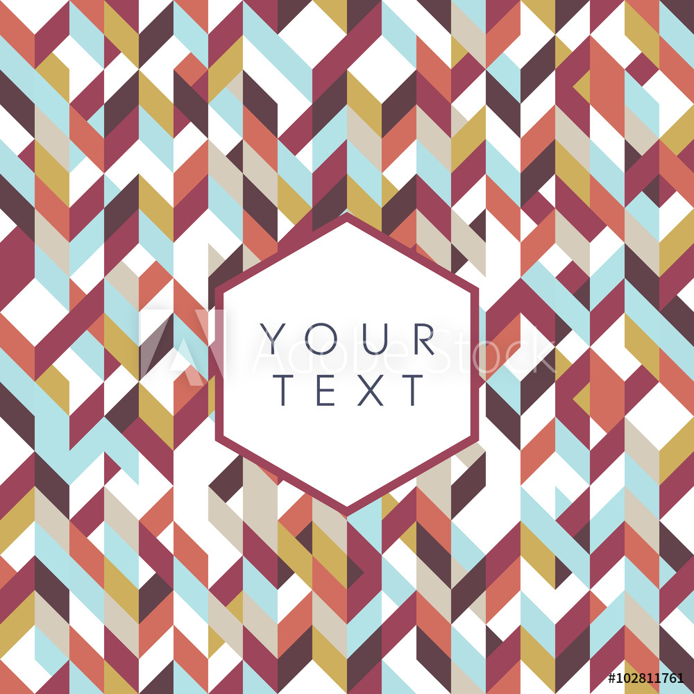 1000x1000 Fotografie, Obraz Bohemian Style Pattern Vector Background Texture