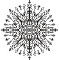 198x200 Round Pattern, Vector Ornament In A Retro Boho