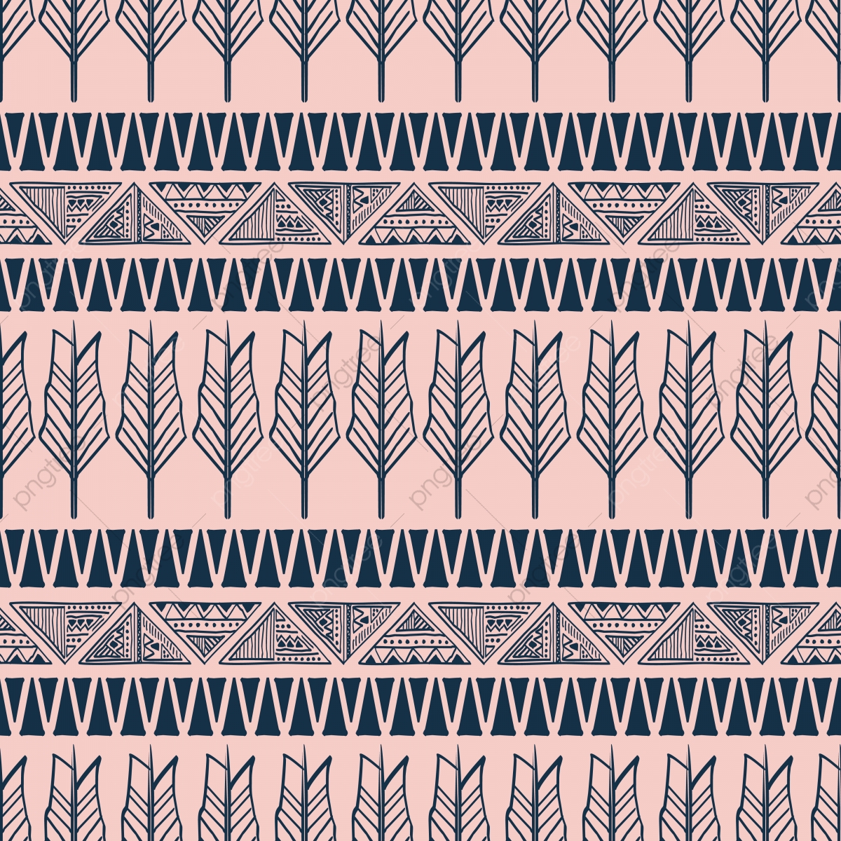 1200x1200 Bohemian Tribal Pattern With Feather Vector Illustration Popular