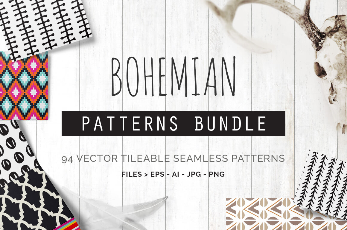 1160x772 Bohemian Seamless Vector Patterns From You And I Graphics