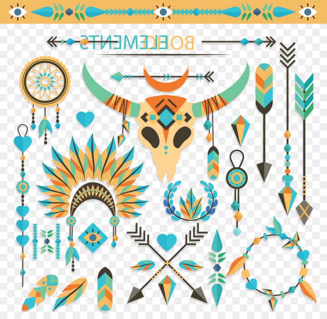1080x1056 Png India Clip Art Vector Hand Painted Bohemian Wind P Soidergi
