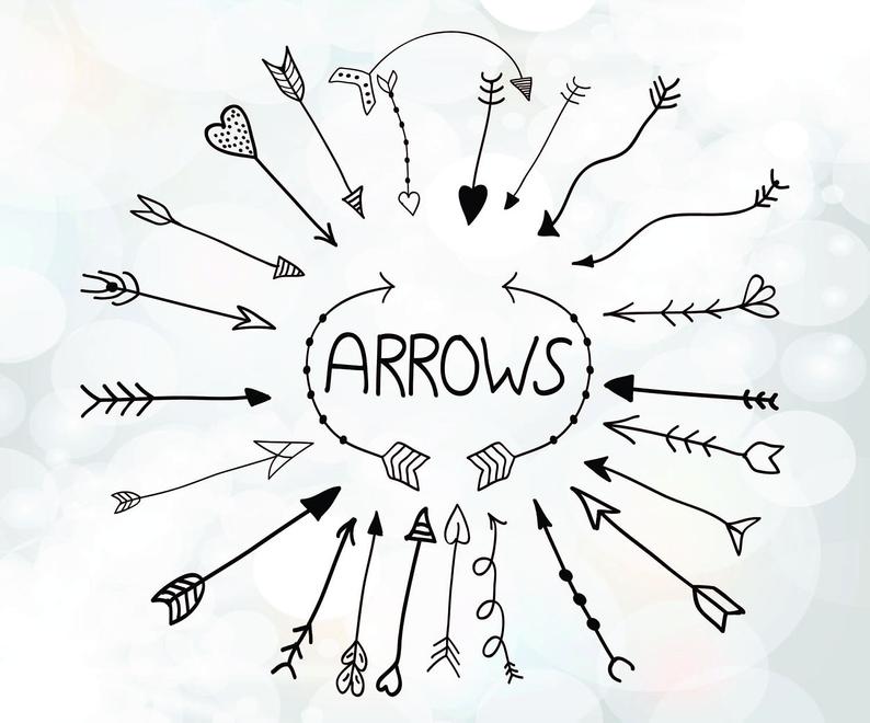 794x660 Arrow Boho Arrow Vector Digital Download Png Etsy