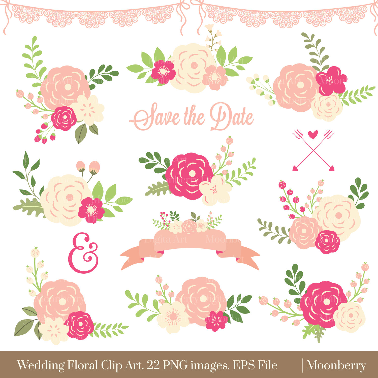 1500x1500 Floral Clipart Vector