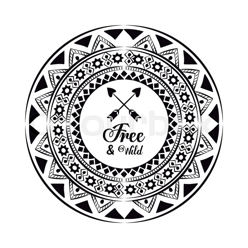 800x800 Decorative Boho Pattern Background Stock Vector Colourbox