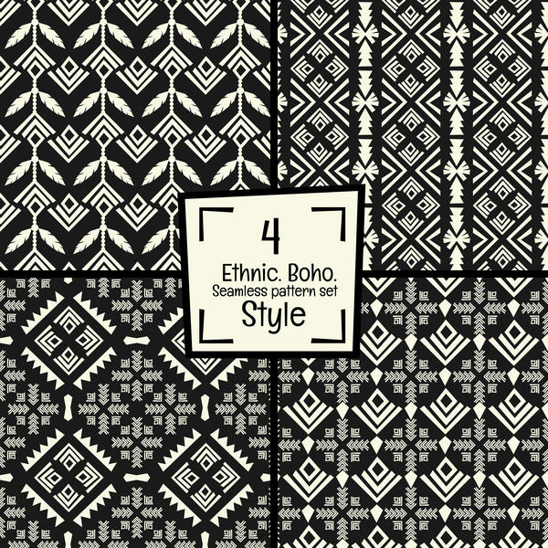 600x600 Ethnic Boho Seamless Pattern Vector Free Download