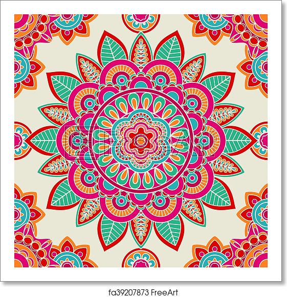 561x581 Free Art Print Of Ethnic Boho Hippie Seamless Pattern Ethnic Boho
