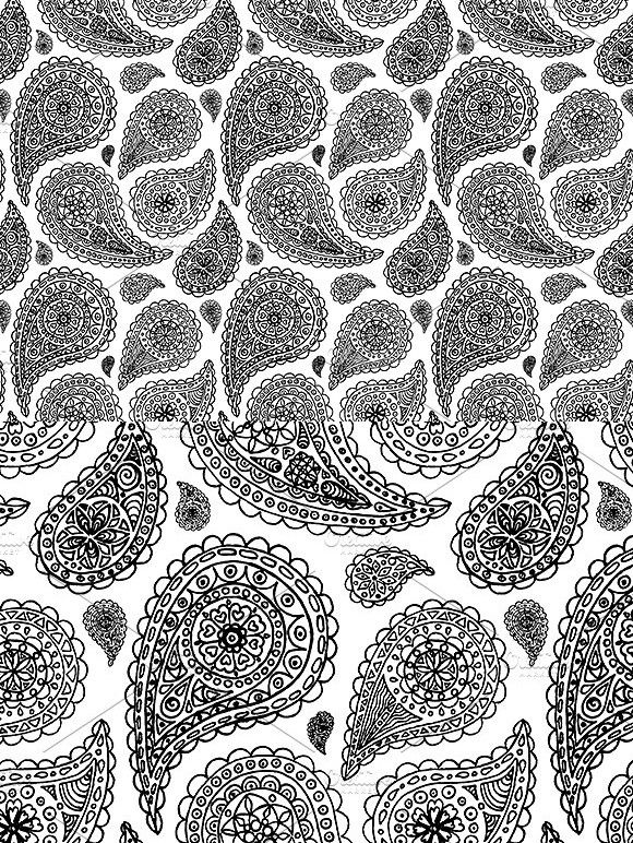 580x772 Paisley Buta Seamless Pattern Vector Boho Design Pattern, Boho