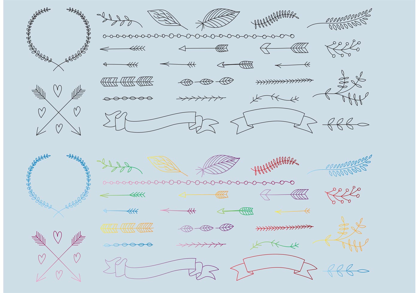 1400x980 Boho Free Vector Art