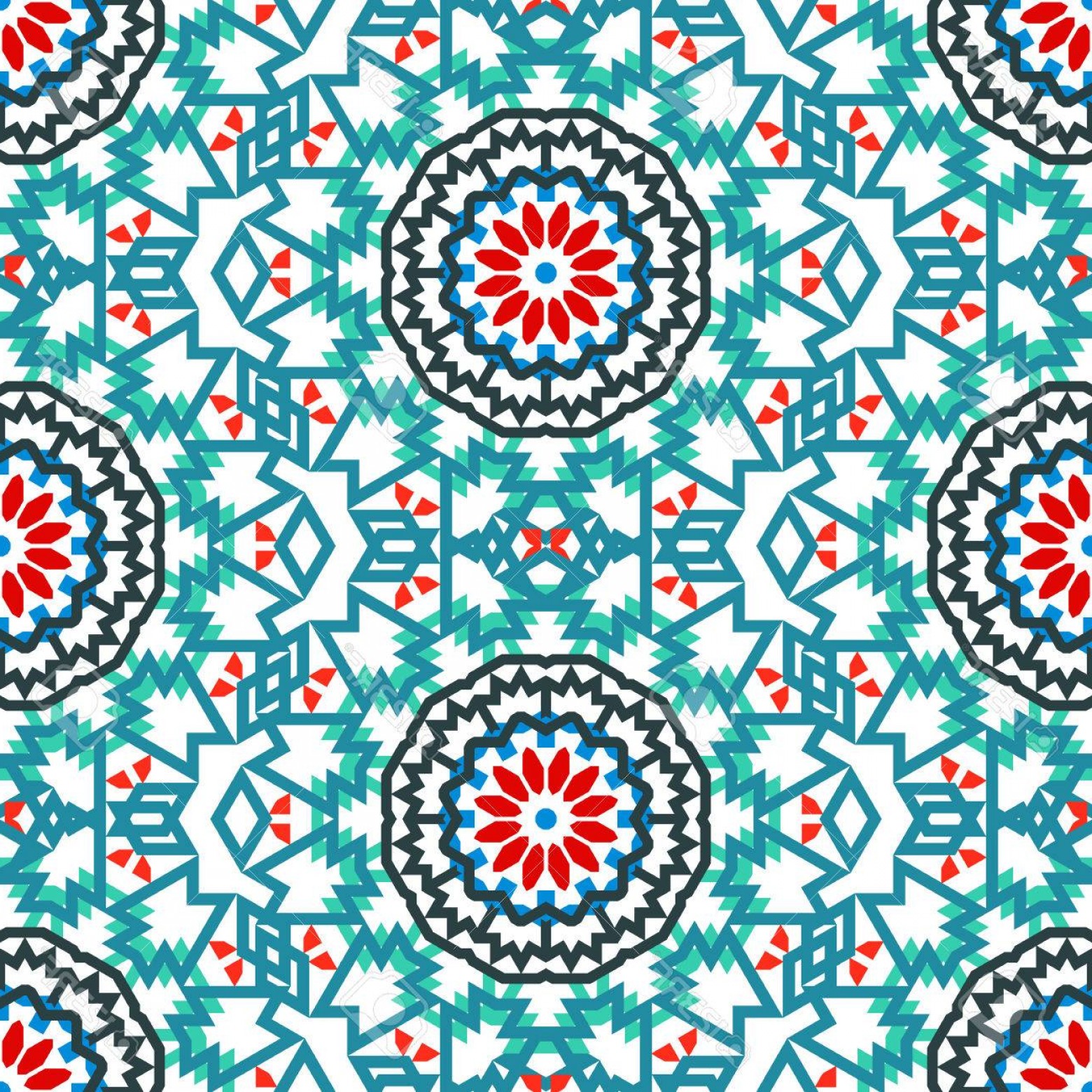 1560x1560 Photostock Vector Vector Tribal Colorful Bohemian Pattern With Big
