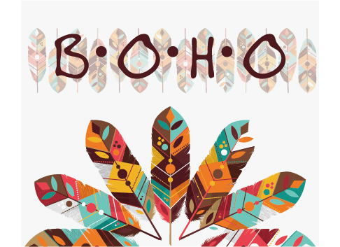 486x353 Boho Style Background Vector Illustration Free Download