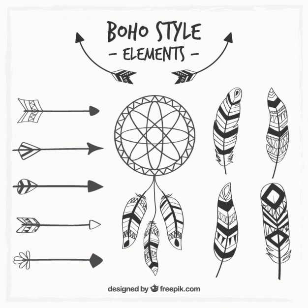 626x626 Dreamcatcher And Boho Elements Vector Free Download