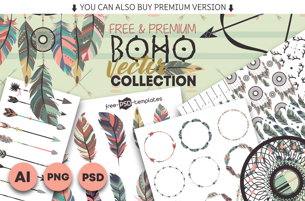 1288x850 Free Boho Collection + Premium Version Free Templates