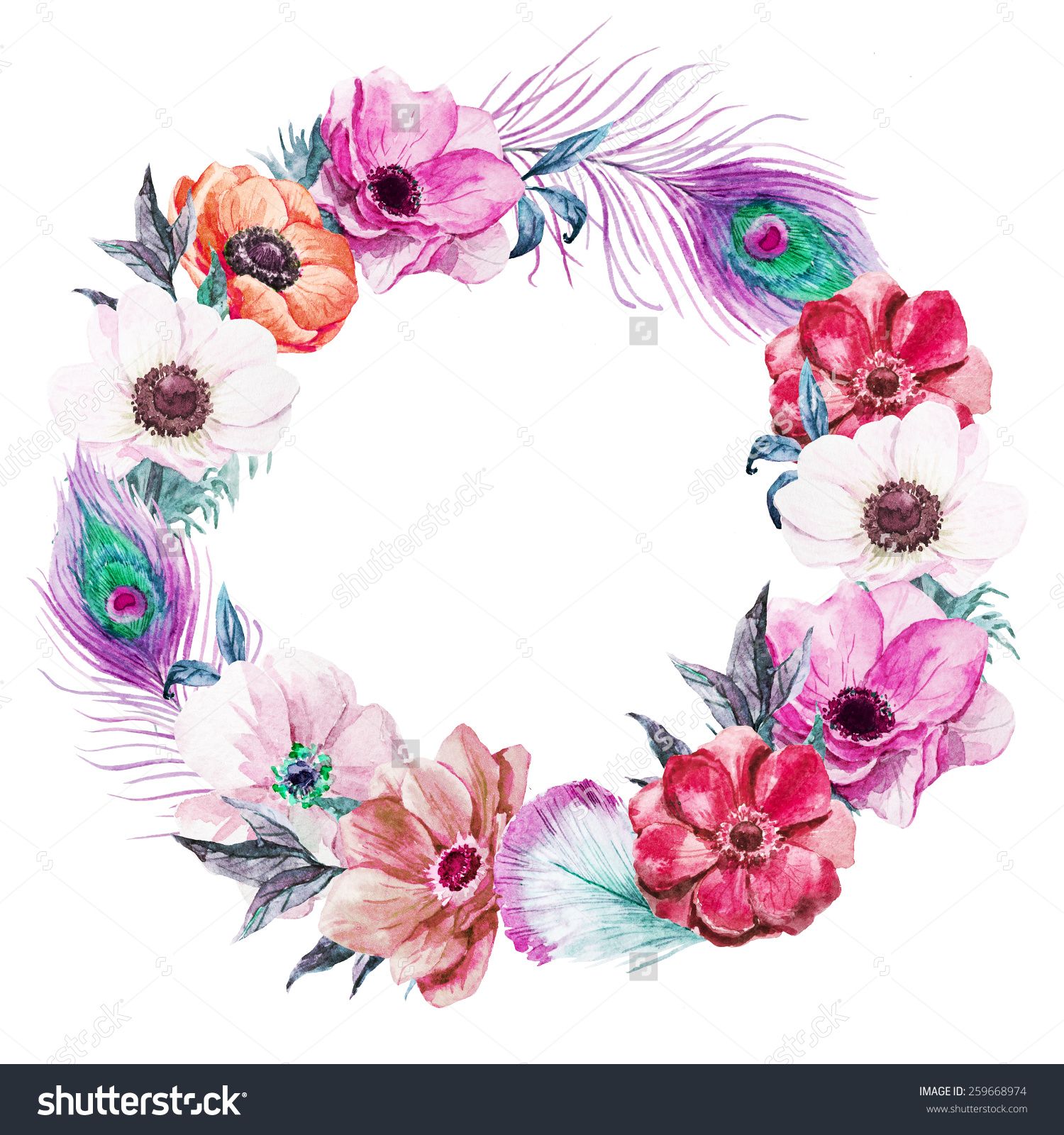 1500x1600 Boho Wreath Clipart