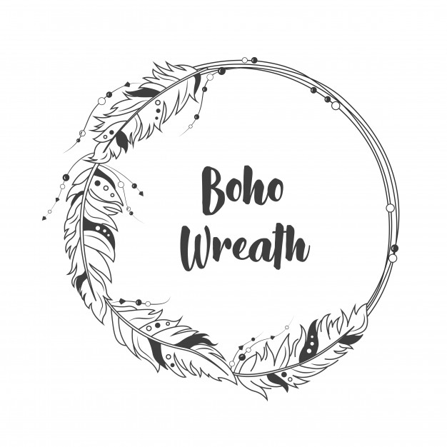 Download Boho Wreath Vector at Vectorified.com | Collection of Boho ...