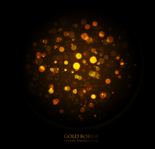 500x481 Golden Bokeh Vector Background Free Download