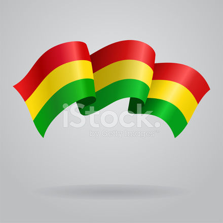 440x440 Bolivian Waving Vector Illustration Stock Vector
