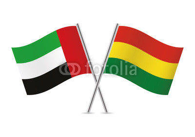 400x281 United Arab Emirates And Bolivia Flags Vector Illustration Buy