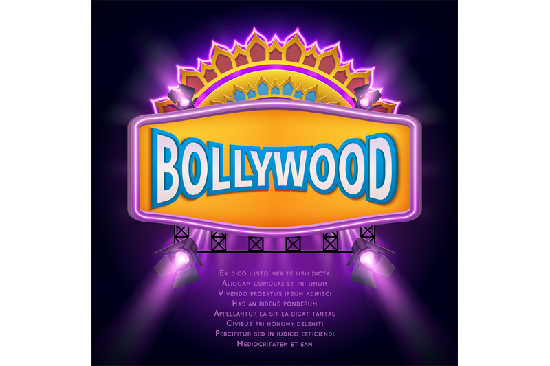 800x533 Indian Bollywood Cinema Vector Sign Board