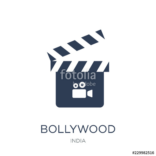 500x500 Bollywood Icon Trendy Flat Vector Bollywood Icon On White