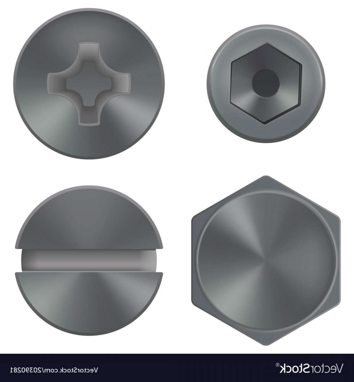 1200x1296 Metal Screw Head Drives Vector Soidergi