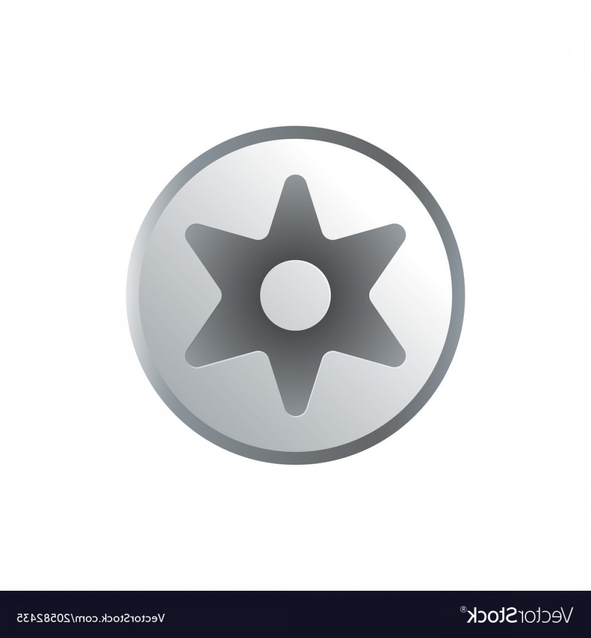 1200x1296 Metallic Torx Screw Head Isolated On White Vector Geekchicpro