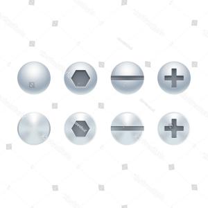 300x300 Photostock Vector A Set Of Screw Nuts Bolt And Rivet Head Design