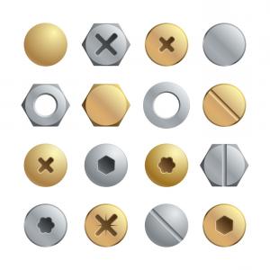 300x300 Bolt Heads Metal Head Pin Nail Rivet Brass Screw Vector Newwaysys