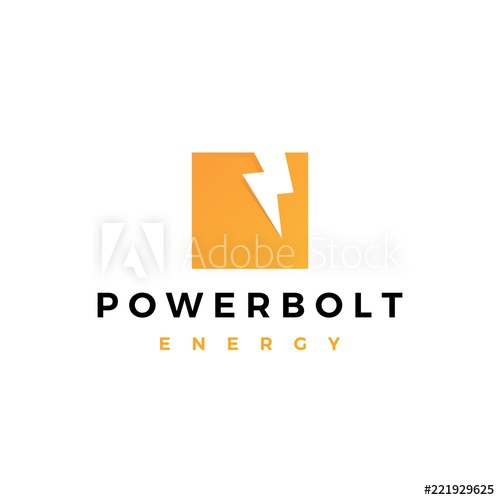 500x500 Lightning Bolt Power Logo Vector Icon Symbol Sign