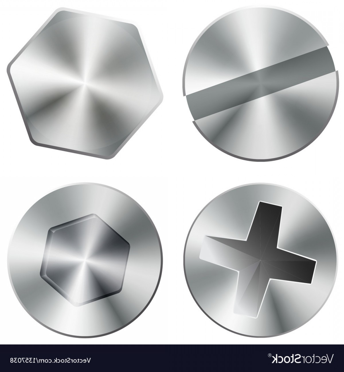1200x1296 Metal Shiny Screws And Bolts Vector Soidergi