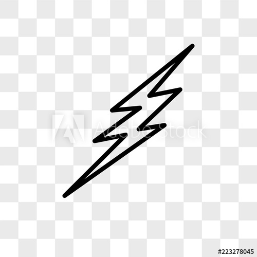 500x500 Bolt Vector Icon Isolated On Transparent Background, Bolt Logo