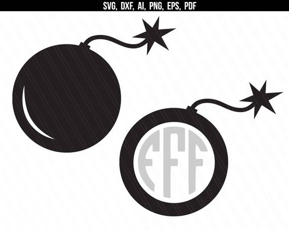 Bomb Bomb Monogram Bomb Vector Clipart Cricut Etsy 570x455 Bomb Bomb Monogram Bomb Vector Clipart Cricut Etsy