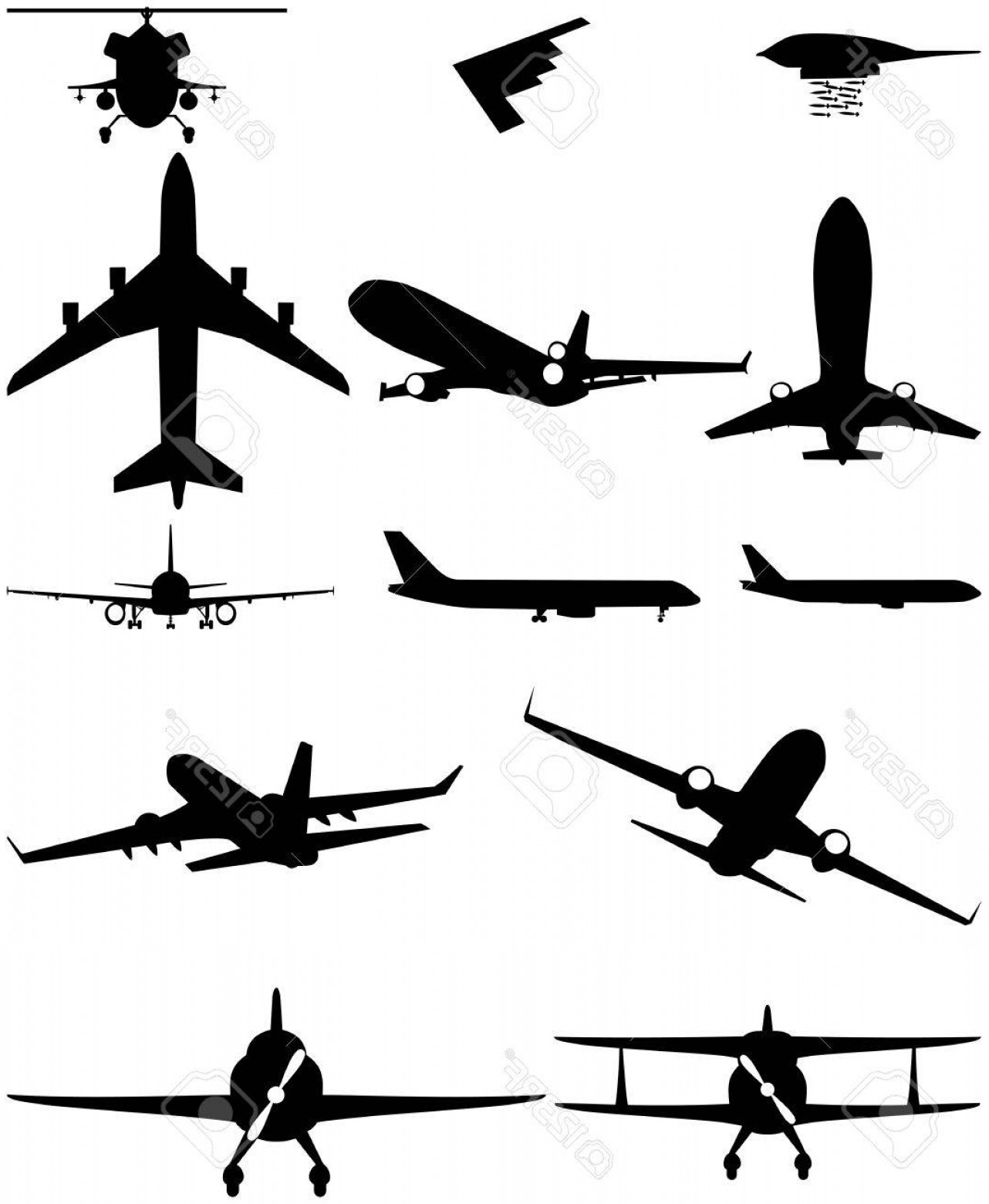 Bomber Silhouette Vector Studiogrfx 1282x1560 Bomber Silhouette Vector Studiogrfx