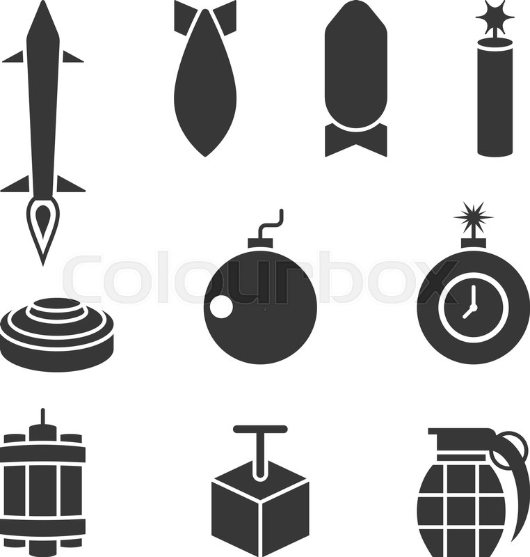 Silhouette Vector Bomber And Dynamite Stock Vector Colourbox 762x800 Silhouette Vector Bomber And Dynamite Stock Vector Colourbox