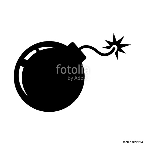 Bomb Silhouette Vector at Vectorified.com | Collection of Bomb ...