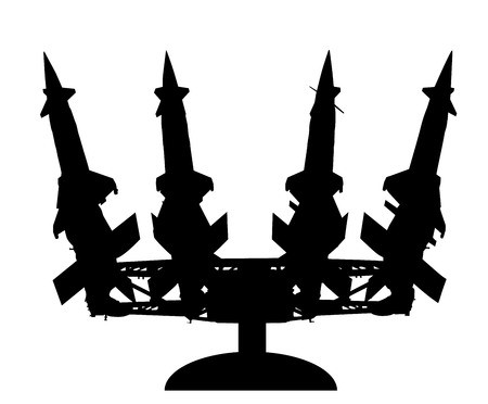 Artillery Rocket Launcher Vector Silhouette Illustration Rocket 450x372 Artillery Rocket Launcher Vector Silhouette Illustration Rocket