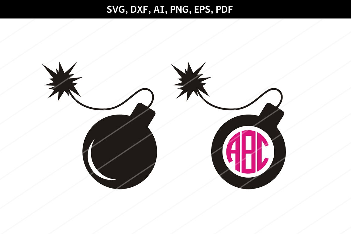1158x772 Bomb Bomb Monogram File, Bomb Clipart, Bomb Vector, Cricut