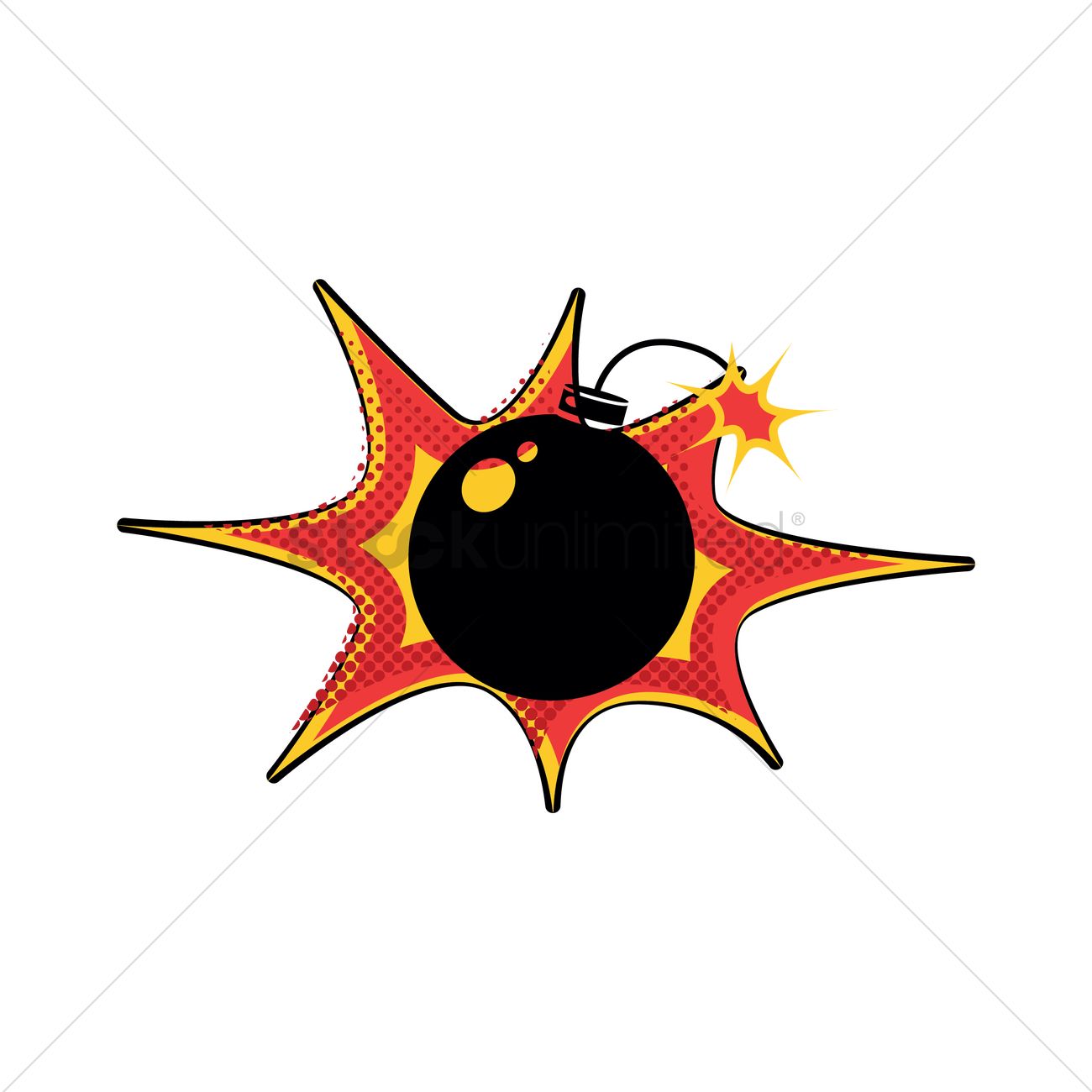 1300x1300 Comic Bomb Vector Image