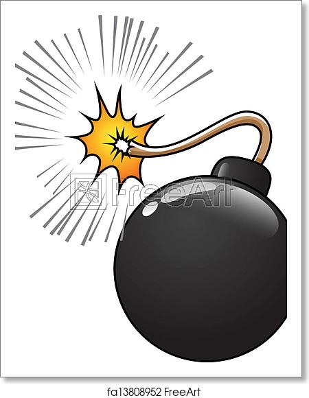 450x580 Free Art Print Of Comic Bomb Vector Drawing Art Of Cartoon Comic