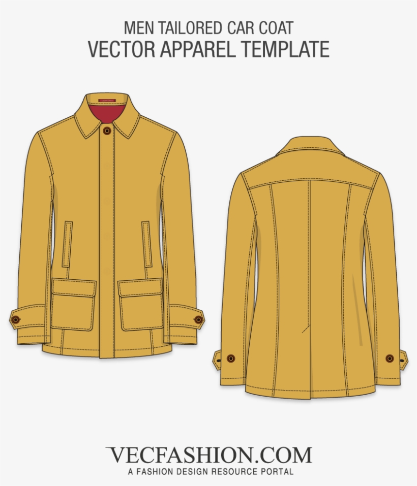 Men Car Coat Vector Template 820x957 Men Car Coat Vector Template