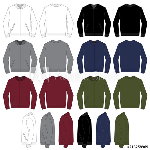 Vector Template For Bomber Jackets 500x500 Vector Template For Bomber Jackets